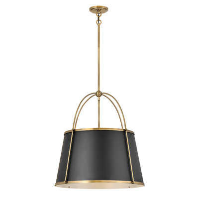 Hinkley Orson 1 Light Single Tier Chandelier in Satin Black Hinkley Orson 1 Light Single Tier Chandelier in Satin Black